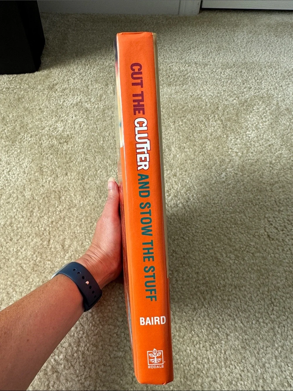 Cut the Clutter - Orange & Beige Hardcover Book